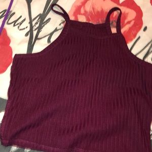 Burgundy crop top